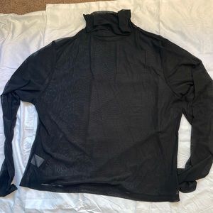 Black Mesh Blouse